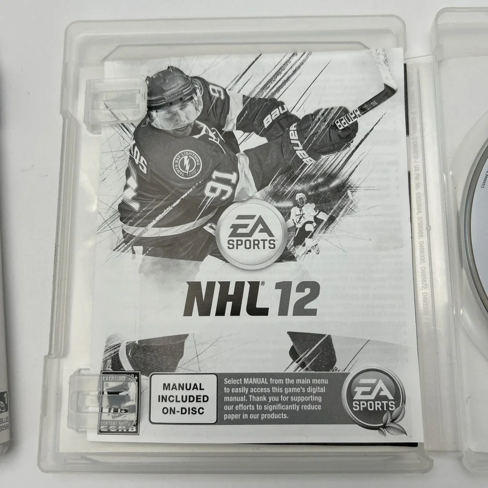 NHL 11 & NHL 12 (Sony PlayStation‎ 3, 2011) PS3 - Lot of 2 Games - with Manual